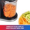 imageTotal Chef 3in1 Automatic Electric Vegetable Spiralizer and Slicer 3 Blade Attachments for Veggie Spaghetti Noodles and Ribbons Black and Silver Zoodle Maker