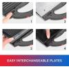imageTotal Chef 4 in1 Grill Waffle Maker  Sandwich Panini Press Machine Electric Mini Belgium Waflera NonStick Removable Plates Easy To Clean Countertop Cooking Kitchen Appliance For Breakfast