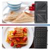 imageTotal Chef 4 in1 Grill Waffle Maker  Sandwich Panini Press Machine Electric Mini Belgium Waflera NonStick Removable Plates Easy To Clean Countertop Cooking Kitchen Appliance For Breakfast