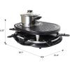 imageTotal Chef 8 Person Raclette and Cheese Fondue Set with Granite Stone NonStick Electric Indoor Grill Tabletop Cooking Accessories Included Ideal for Holidays and Family Dinners Black