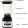 imageTotal Chef Countertop Blender  Electric Mixer Frozen Smoothie Shakes Milkshake Puree Maker Licuadora Grinder Kitchen Appliance With 6 Speed ampamp Pulse Function Dishwasher Safe Glass Pitcher Black