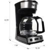 imageTotal Chef Drip Coffee Maker  12 Cup Programmable Cafe Machine With Glass Pot Regular ampamp Bold Brew Autoshut Off Large Water Reservoir Reusable Filter Kitchen Appliances For Cafeteria Barista