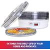 imageTotal Chef Food Dehydrator  5Tier Liofilizadora Air Drying Jerky Fruit Vegetable Mushroom Meat Fish ampamp More Counter Top Alimentos Deshidratador For Home With Dishwasher Safe Trays Rack