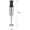 imageTotal Chef Immersion Blender  Handheld Stick Mixer For Kitchen Whisk Smoothie Milkshake Maker Blend Baby FoodSoup Protein Shake Puree Batidora De Inmersin Stainless Steel Blade Black