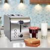 imageTotal Chef toaster 2 slice  large wide slot fast commercial countertop toasted toasters with space saving modern stainless steel for bread bagel Waffles retro quick clear popup tostadora de pan