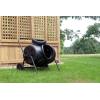 imageWheeled Tumbling Composter  50Gallon Portable EcoFriendly Rotating Bin BPAFree Recycled Plastic with Sturdy Steel Frame ampamp TwistLock Lid for YearRound Composting