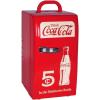 imageCocaCola Retro 18 Can Mini Fridge w 12V DC and 110V AC Cords 22L 23 qt Portable Cooler Red Travel Fridge for Drinks Snacks Lunch Home Office Dorm Room RV