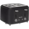 imageKenmore 4Slice Toaster with Dual Controls Matte Black and Grey Wide Slots SelfAdjusting Bread Guides Adjustable Browning 6 Shade Settings Toast Bagels Waffles English Muffins Small