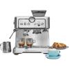 imageKenmore Espresso Machine  Automatic Coffee Maker With Manual Tamper Auto Cleaning Milk Steamer ampamp Frother Bean Grinder Make Professional Barista Style Cappuccino Caf Latte Stainless SteelManualTamping