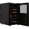 imageKoolatron 18 Bottle Dual Zone Wine Cooler Black Wine Fridge 17 cu ft 48L Freestanding Wine Cellar Red White Sparkling Wine Storage for Home Bar Kitchen Apartment Condo