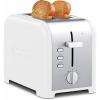 imageKoolatron Kenmore 2Slice Toaster Stainless Steel Red and Silver with Extra Wide Slots SelfAdjusting Bread Guides Defrost Bagel and Removable Crumb Tray Small KKTS2SR AZWhite