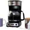 imageTotal Chef Drip Coffee Maker  12 Cup Programmable Cafe Machine With Glass Pot Regular ampamp Bold Brew Autoshut Off Large Water Reservoir Reusable Filter Kitchen Appliances For Cafeteria Barista