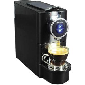 imageBarsetto OneTouch Espresso Maker with 19 Bar HighPressure Pump Fast PreHeating Short or Long Shots Compatible with Standard Espresso Coffee Pods Black and Silver Automatic Coffee Machine