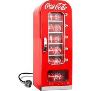 imageCoca Cola Mini Fridge  Refrigerator for Bedroom Office Portable Table Top Beverage Cooler 12V 110V Refrigerador For Drinks Soda Wines Use In Car Dorm Outdoor 10 Can