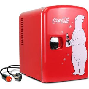 imageCocaCola 12V Portable 4L CoolerWarmer ACDC Powered Power Cords Included Compact Travel Speaker and Personal MiniFridge Unique Gift for MusicLovers