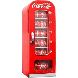 imageCocaCola Exclusive New Retro Mini Fridge Vending Machine Style 10 Can 12V DC110V AC with tall window display for home dorm office games room
