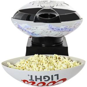 imageCoors Light Hot Air Popcorn Maker Football Shaped Air Popper with Serving Bowl Kernel Measuring Cup Butter Melter Makes Healthy Snacks with No Oil or Microwave for Movie Nights and Sports Fans