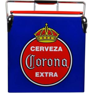 imageCorona Retro Ice Chest Cooler  Portable Ice Bucket with Bottle Opener Vintage Style Insulated for Camping Beach Picnic RV BBQs Tailgating Fishing 18 Can Ice Box 13L 14 qt