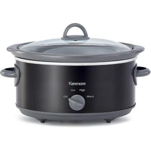 imageKenmore 7 Quart Slow Cooker  Programmable crock pot with Dipper Stainless Steel Electric Cookers Warm Rice ampamp Sous Vide Stew Soup For Lunch Dishwaher Safe NonStick Ceramic Insert Digital Control5 Quarts