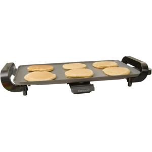 imageKenmore Electric Griddle  External Temperature Control Easy Clean Countertop Cooking Kitchen Appliance Removable Drip Tray Grill Bacon Eggs Pancakes Crepes Tortillas Nonstick 10x18quot Pan