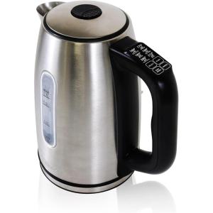 imageKenmore Electric Kettle  Cordless Digital Calentador De Agua Stainless Steel Instant Tea Pot Preset Temperature Control Automatic ShutOff Rapid Boil Hot Water Boiling Heater 17 Liter SilverSilver