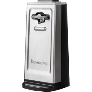 imageKenmore Smooth Edge Electric Can Opener  ArthritisFriendly One Touch Side Cut Blade Prevents Sharp Edges Automatic Countertop appliance Stainless Steel detachable cutting lever