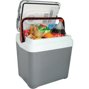 imageKoolatron Electric Portable Cooler Plug in 12V car Cooler 25 L 26 qt No Ice Thermo Electric Portable Fridge for Camping Travel Road Trips Trucking with 12 Volt DC Power Cord GrayWhite