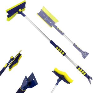imageKoolatron Michelin Colossal Extendable 3449quot Snow Brush for Trucks Swivel Head Squeegee Ice Scraper Ergonomic Scratch Free Auto Window Snowbrush Windshield Broom for Car SUV