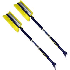 imageKoolatron Michelin Ultra Duty Extendable 4363quot Snow Brush for Trucks XL Swivel Head Squeegee Ice Scraper Ergonomic Scratch Free Auto Window Snowbrush Windshield Broom for Car SUV2 Pack