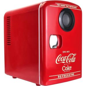 imageKoolatron Mini Fridge Bluetooth  Portable Small Cooler for Bedroom Office Makeup Compact Beverage Chiller for Drink Soda Wine Use In Car Dorm Patio 6 CanFridge