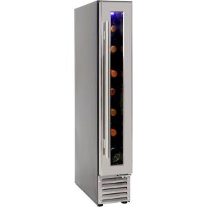 imageKoolatron Wine Fridge  Under Counter Wine Cooler 7 Bottle Chiller Built in 6inch Wine Cabinet for Champagne Red ampamp Whitewine Bar Freestanding Cellar Stainless Steel 18 L