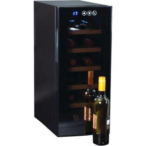 imageKoolatron Wine Fridge  Wine Cooler 12 Bottle Wine Cabinet for Champagne Red ampamp White Wine with Beech Wood Racks Freestanding Cellar For Bar Home Small Kitchen