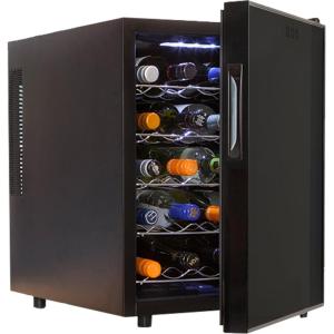 imageKoolatron Wine Fridge  Wine Cooler 20 Bottle Wine Cabinet for Champagne Red ampamp White Wine Freestanding Cellar For Bar Home Kitchen Double Paned Glass Door 48L