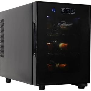 imageKoolatron Wine Fridge  Wine Cooler 6 Bottle Wine Cabinet for Champagne White ampamp Redwine Freestanding Cellar For Bar Home Small Kitchen Double Paned Glass Door