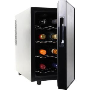 imageKoolatron Wine Fridge  Wine Cooler 8 Bottle Wine Cabinet for Champagne Red White Wine Thermoelectric Freestanding Celler For Bar Home Kitchen Double Paned Glass Door 23L8 Bottles