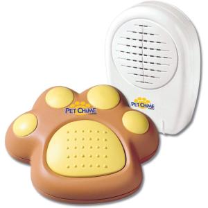 imageLentek Pet Chime Cordless Doorbell Training System 2 Piece Set Includes Pet Chime Receiver and Pet Paw Transmitter BatteryOperated Doorbell Trainer for Cat Dog Kitten Puppy Housebreaking