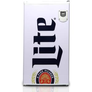 imageMiller Lite Refrigerator  Mini Fridge For Kitchen Bedroom Dorms Cuarto Cool Storage For Wine Drink Beverages Compact Free Standing Neveras Pequepara 32 Cubic Feet Capacity White