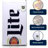 imageMiller Lite Refrigerator  32 Cubic Feet Capacity White Fridge For Kitchen Bedroom office Dorms Cuarto Cool Storage For Wine Drink Beverages Compact Free Standing Neveras Pequepara