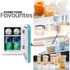 imageKoolatron Mini Fridge  Refrigerator for Bedroom Office Portable Table Top Beverage Cooler 12V 110V Refrigerador For Drinks Soda Wine Use In Car Dorm Outdoor Patio 6 Can