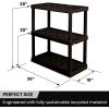 imageOscar Heavy Duty Plastic Storage Shelves for Garage Kitchen Bathroom Basement Kids Room Stackable 3Tier Black Organizer Rack for Books Shoes Toys Pantry Cleaning and Closet OrganizationBlack
