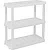 imageOscar Heavy Duty Plastic Storage Shelves for Garage Kitchen Bathroom Basement Kids Room Stackable 3Tier Black Organizer Rack for Books Shoes Toys Pantry Cleaning and Closet OrganizationWhite