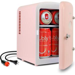imageKoolatron Mini Fridge  Refrigerator for Bedroom Office Portable Table Top Beverage Cooler 12V 110V Refrigerador For Drinks Soda Wine Breast Milk Use In Car Dorm Outdoor Patio 8 Can