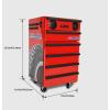 imageBFGoodrich Tool Chest Fridge with Bluetooth Speaker 18 Cu Ft 50L Red Builtin Power Station and USB Plugs and Integrated Tool Storage for garage or shop