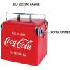 imageCocaCola Retro Ice Chest Cooler  18 Can Ice Box Portable Ice Bucket with Bottle Opener Vintage Style Insulated for Camping Beach Picnic RV BBQs Tailgating Fishing 13L 14 qt