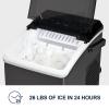 imageKoolatron Countertop Ice Maker  Pellet Hielo Maquina Serves 9 Pebble Ice Cubes in 6 mins Crunchy Ice Nugget for Drinks Self Cleaning Portable 26 Lbs24Hrs Capacity Stainless Steel BlackBlack