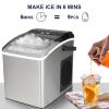 imageKoolatron Countertop Ice Maker  Pellet Hielo Maquina Serves 9 Pebble Ice Cubes in 6 mins Crunchy Ice Nugget for Drinks Self Cleaning Portable 26 Lbs24Hrs Capacity Stainless Steel BlackStainless Steel Silver