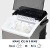 imageKoolatron Countertop Ice Maker  Pellet Hielo Maquina Serves 9 Pebble Ice Cubes in 6 mins Crunchy Ice Nugget for Drinks Self Cleaning Portable 26 Lbs24Hrs Capacity Stainless Steel BlackStainless Steel Silver