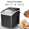 imageKoolatron Countertop Ice Maker  Pellet Hielo Maquina Serves 9 Pebble Ice Cubes in 6 mins Crunchy Ice Nugget for Drinks Self Cleaning Portable 26 Lbs24Hrs Capacity Stainless Steel BlackBlack