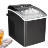 imageKoolatron Countertop Ice Maker  Pellet Hielo Maquina Serves 9 Pebble Ice Cubes in 6 mins Crunchy Ice Nugget for Drinks Self Cleaning Portable 26 Lbs24Hrs Capacity Stainless Steel BlackBlack