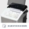 imageKoolatron Countertop Ice Maker  Pellet Hielo Maquina Serves 9 Pebble Ice Cubes in 6 mins Crunchy Ice Nugget for Drinks Self Cleaning Portable 26 Lbs24Hrs Capacity Stainless Steel BlackStainless Steel Silver